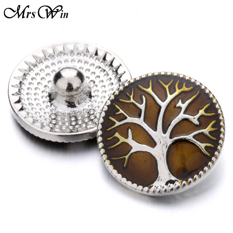 6 шт./лот новые застежки ювелирные изделия картина маслом дерево жизни 18 мм для