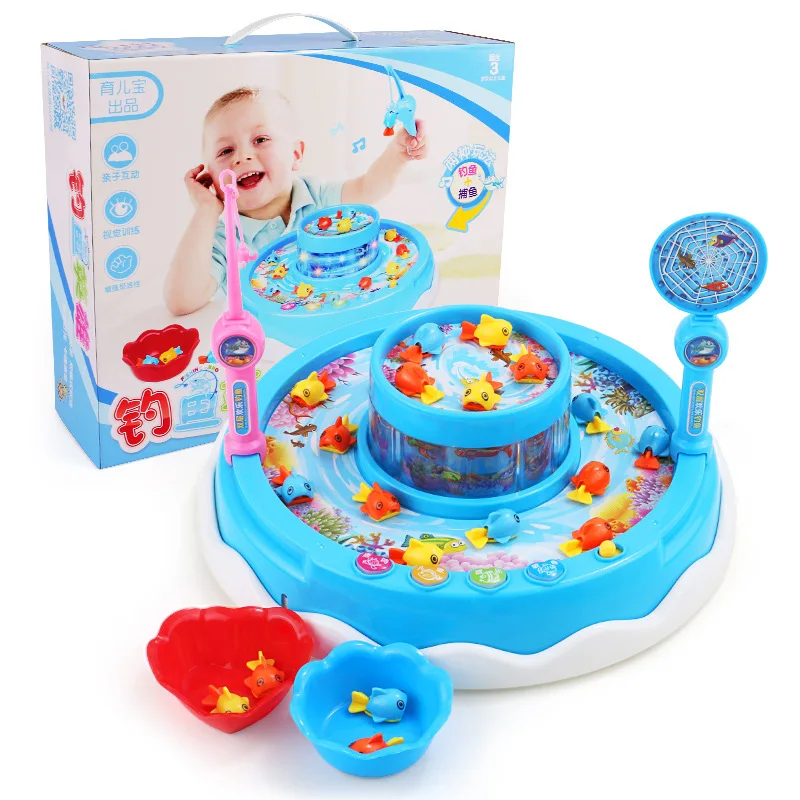 

Kids Boy Boy Baby Girl Puzzle Boy Baby Boy Double Layer Fishing Magnetic Electric Toy Large Size