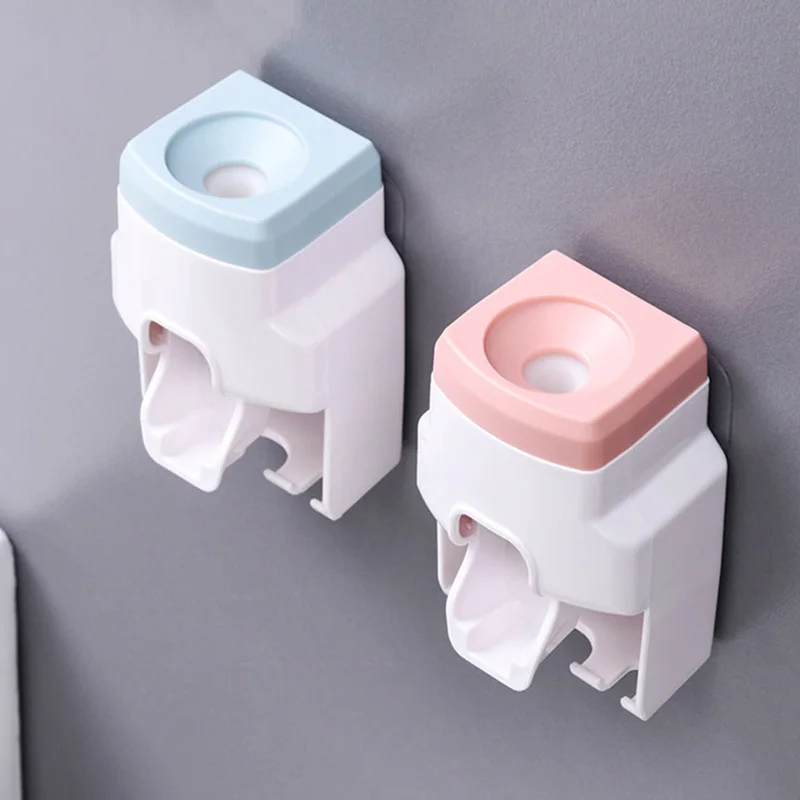 

Toothbrush Holder Dustproof Wall Mounted Convenient Toothpaste Squeezer Toothpaste Dispenser For Bathroom can CSV