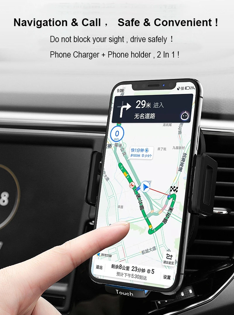 Infared 10 Вт 15 Вт Автомобильный держатель для телефона с вентиляционным отверстием Быстрое беспроводное зарядное устройство для iPhone XS 11 samsung S10 huawei P30 Pro автомобильное зарядное устройство
