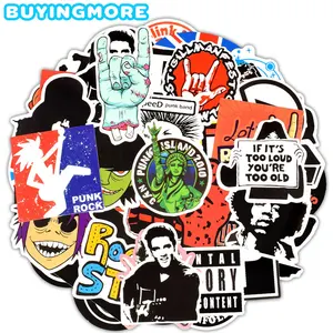 100 шт., ретро рок-группа, музыкальная наклейка, граффити, классный панк, водонепроницаемая наклейка для DIY гитары, бас, ноутбука, сноуборда, чемодана, велосипеда