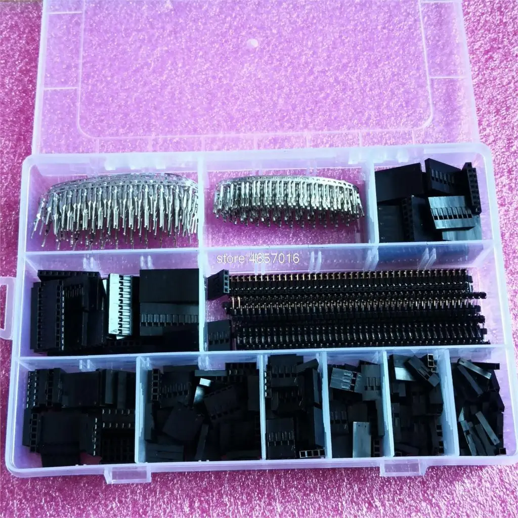 

Hot sale 1450Pcs/Set 2.54mm Dupont Connector Kit PCB Headers Male Female Pins Electronics