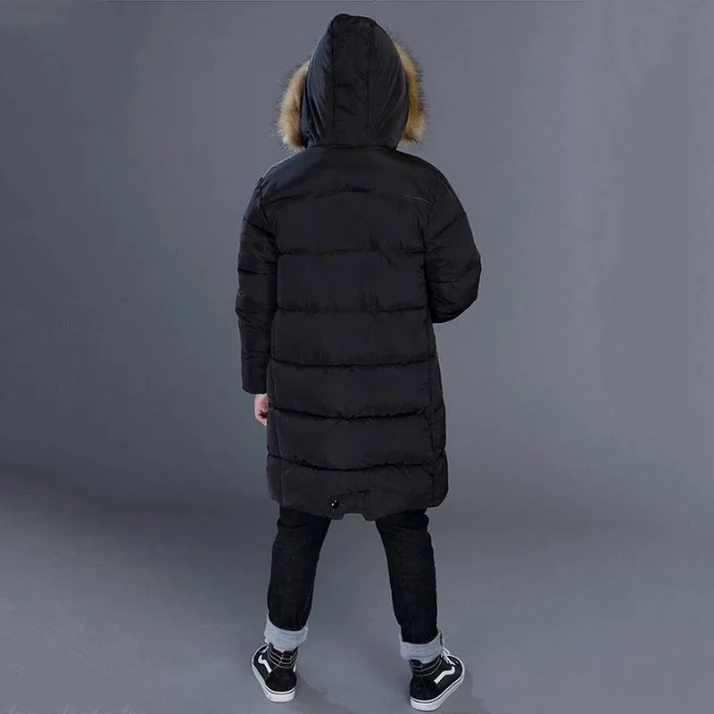 Зимнее пальто для мальчиков теплая куртка детская верхняя одежда Детская