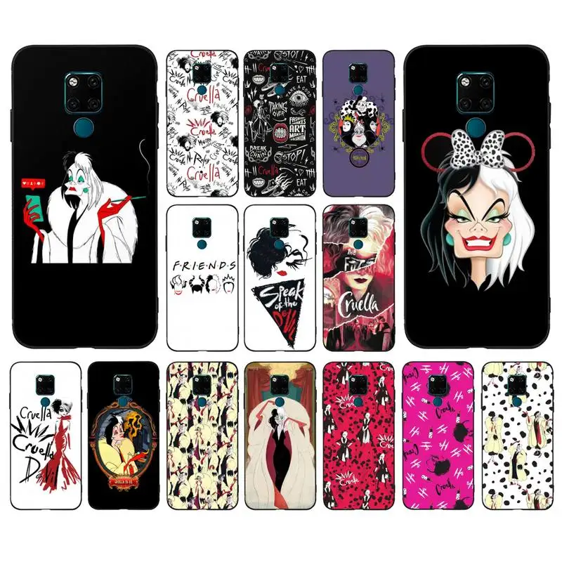 

Cruella-cartoon Phone Case for Huawei Mate 20 10 9 40 30 lite pro X Nova 2 3i 7se