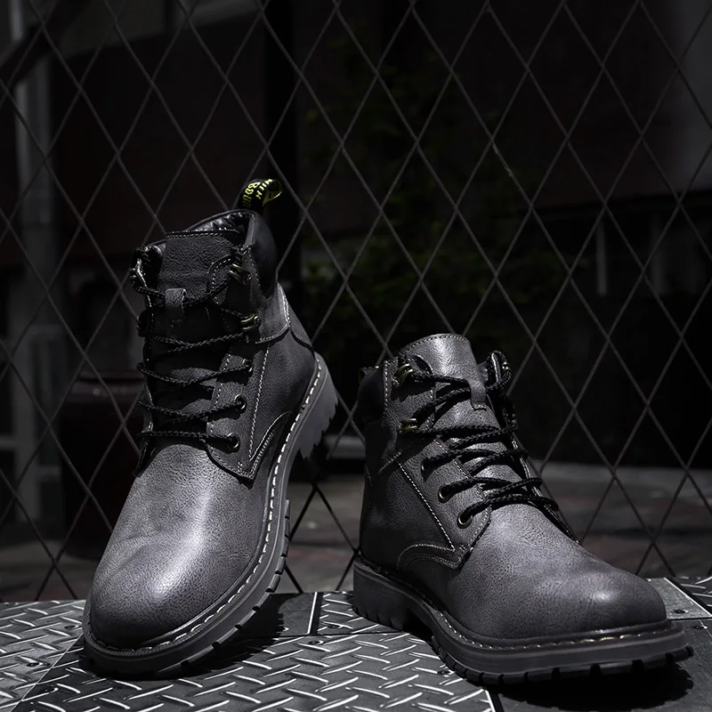 

for 2020 men flat outdoor wear High with man mens casual Sneaker shoes hightop shoe Casual high mens hot footwear sale leather