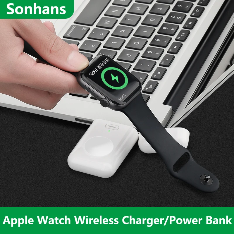 for apple iwatch wireless charger 1 2 3 4 5 6 series mini magnetic adapter charging portable with 1000ma battery power bank free global shipping