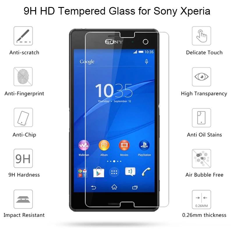 2 шт. закаленное стекло для Sony Z XZS XZ премиум-защита экрана Защитная стеклянная