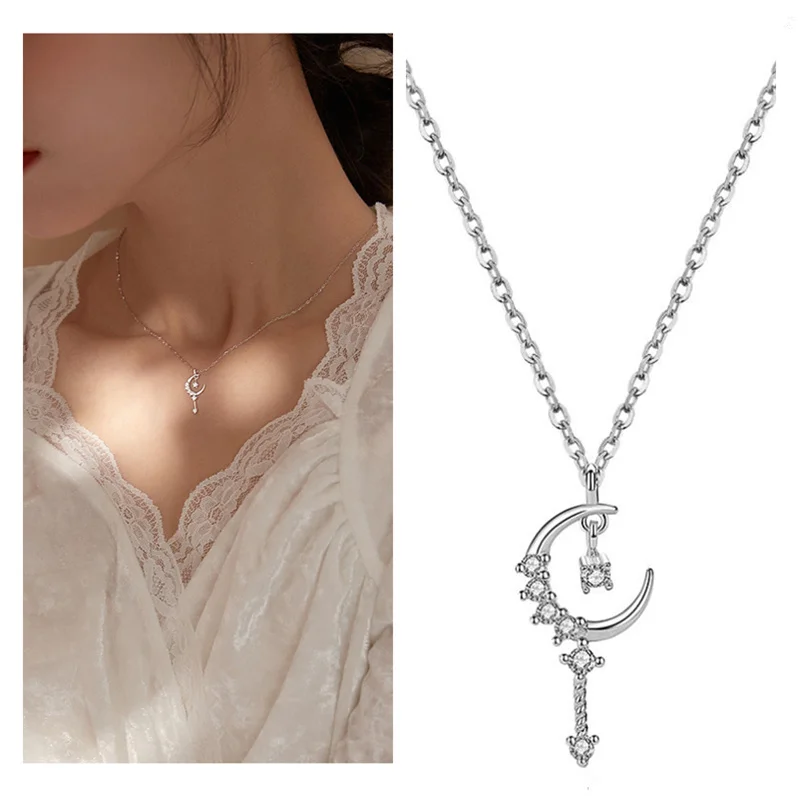 Последняя новинка волшебная палочка сердце луна кулон ожерелье ювелирные