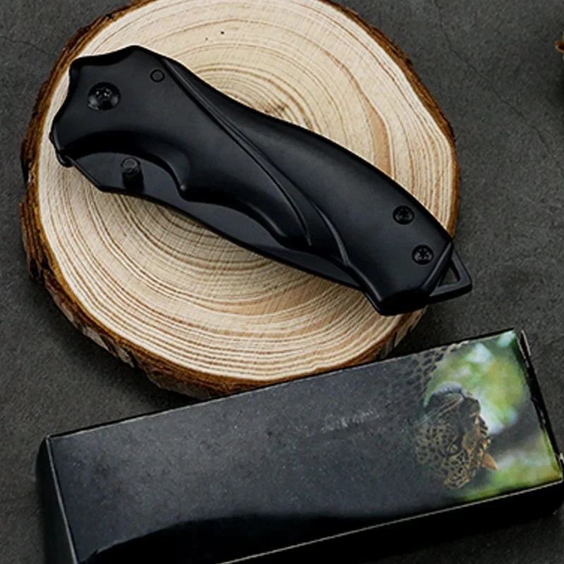 Охотничий нож 3CR13 с лезвием из нержавеющей стали и песочной складной ручкой