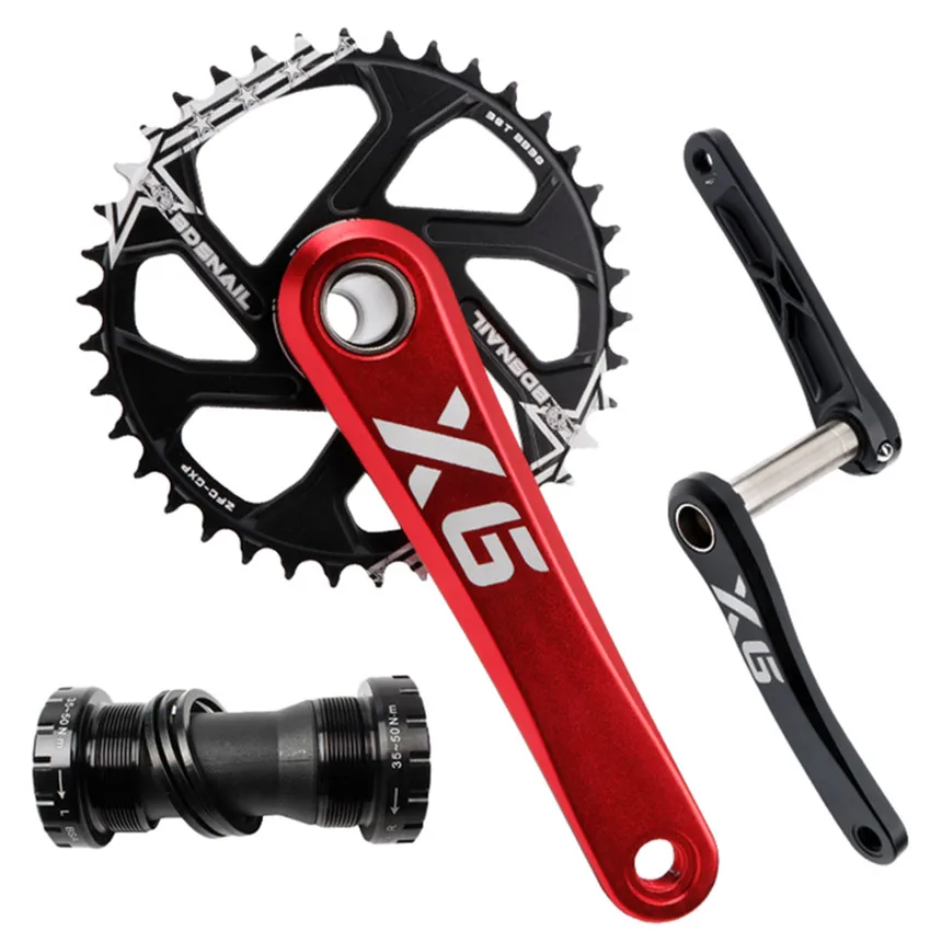 

MTB Bicycle Mountain Bike Hollow Integrally Crank CNC Cutting Ultra-light High-strength GXP Straight-mounted Chainwheel