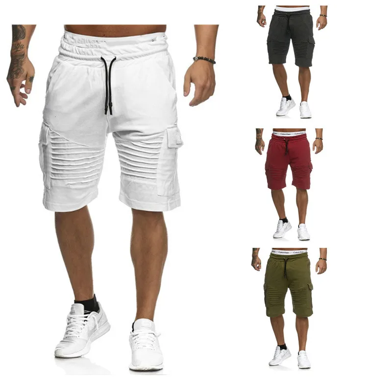 

Summer tommi splice letter Casual cool Shorts Gyms Fitness sportswear Bottoms Male Running training Quick dry Beach Short Pants
