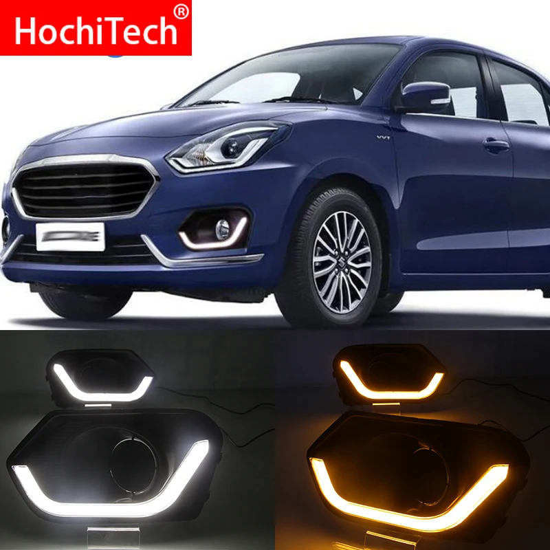 Для Suzuki Dzire 2017 2018 2019 дневные Бег огни Светодиодный DRL Противотуманные фары