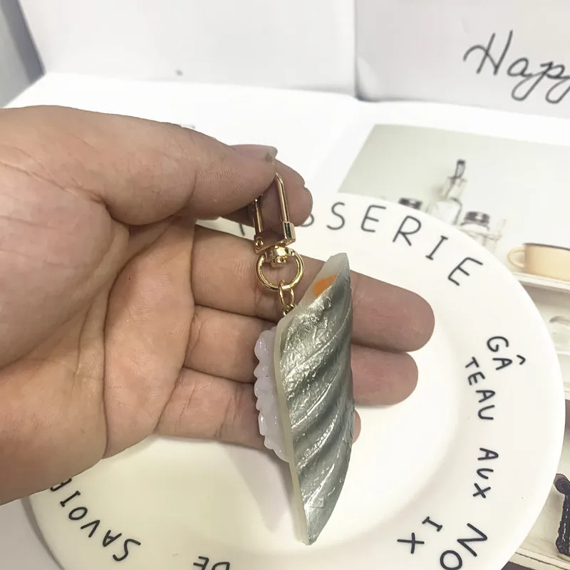 

2020 Sushi Food Model Keychains Japanese Cuisine Bag Pendant Creative Gift Lady pendant bag pendant key chain wholesale