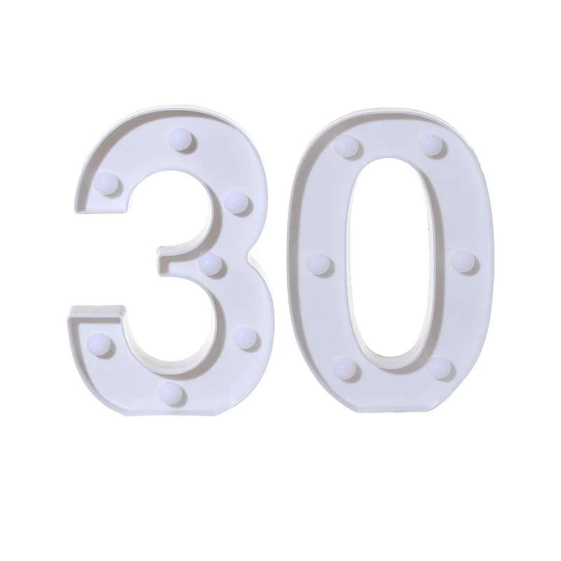 Chicinlife 2 uds взрослые 30/40/50/60 светодиодный светильник с нумерацией для свежести