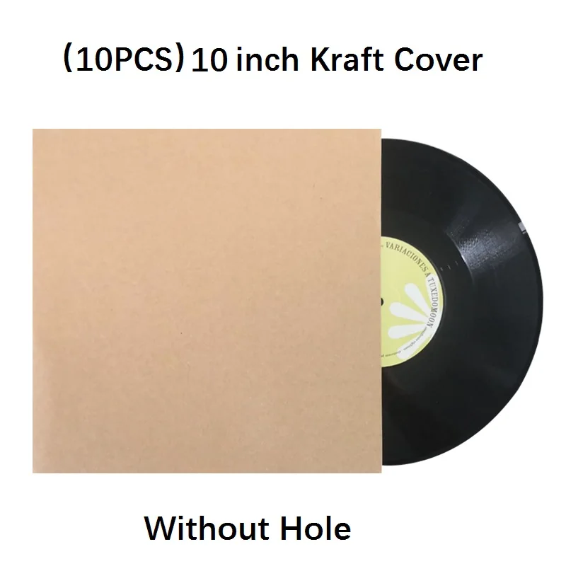 10 шт. жесткий картон внешняя крышка рукава куртки для 12 дюймов LP 10 дюймов 7 дюймовые часы с записью времени - Color: 10in Kraft Cover