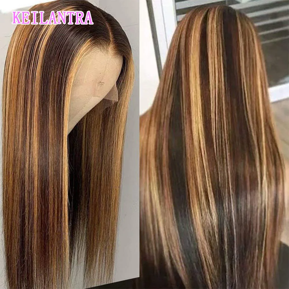 

P4/27 Omber кости прямые HD прозрачные кружевные передние человеческие волосы парик 32 дюйма T часть парики для черных женщин бразильский Remy 180