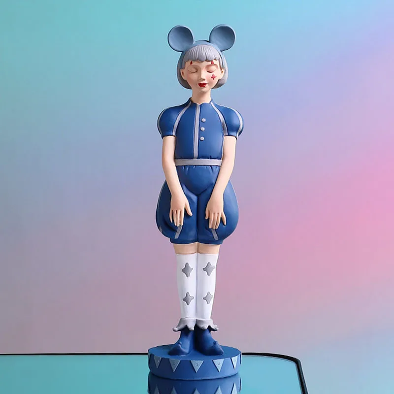 

Цирковая форма в скандинавском стиле, фигурка девочки, артикул, скульптура, Декор для дома, аксессуары, современное искусство, статуя из смо...