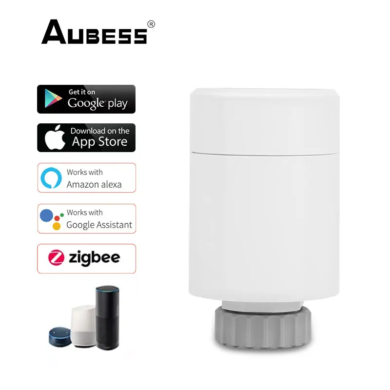 

Термостат Aubess Tuya Zigbee, привод радиатора с голосовым управлением, умное сенсорное управление постоянным контролем температуры, умный дом