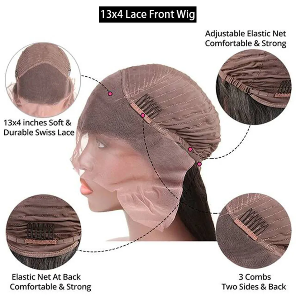 

Short Bob Human Hair Wigs1B/27 Highlights Color 13x4 Lace Front Human Hair Wigs for Women Brazilian Remy Hair Pre Plucked