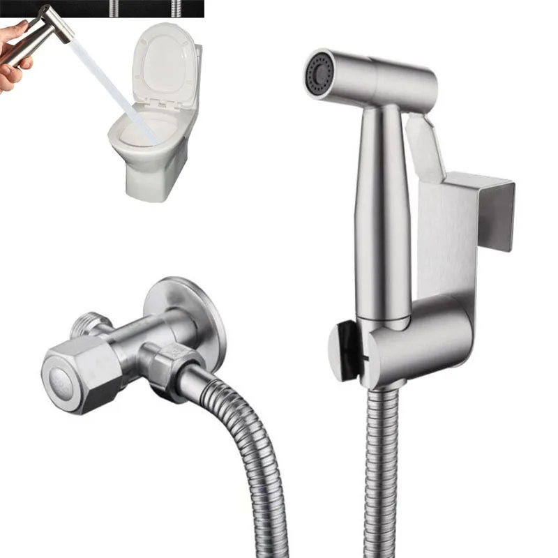 

Handheld Toilet Bidet Sprayer Set Kit Shower Head Self Cleaning water Stainless Steel Toilet Faucet Bathroom douche Sprayer s1