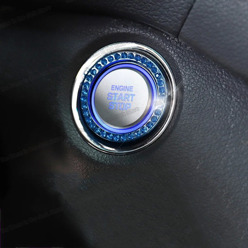 Lsrtw2017 кнопка запуска двигателя автомобиля кольцо для ключей Hyundai Tucson 2015 2016 2017 2018