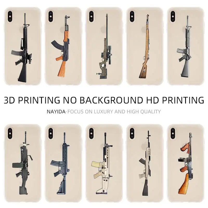 Мягкий силиконовый чехол для iPhone 12 Mini 11 Pro XS Max XR X 8 7 6 Plus 5S SE S Cover pubg gun Fundas|Бамперы| |
