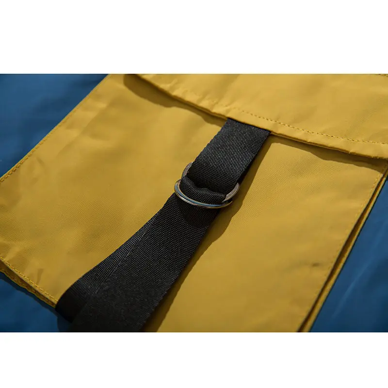 Мужская ветровка в стиле Харадзюку повседневная разноцветная куртка хип хоп с