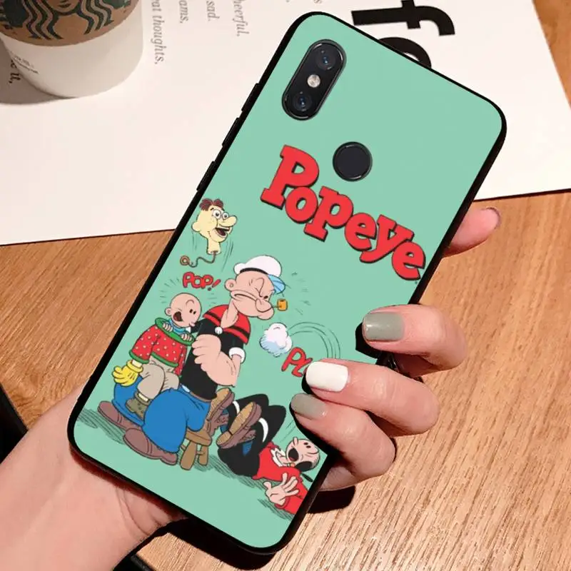 

illustration po pe ye spinach retro cartoon high quality Phone Case For Xiaomi Redmi note 7 8 9 t k30 max3 9 s 10 pro lite