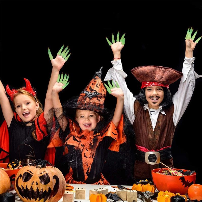 10 шт. Светящиеся Пальцы для ногтей в виде вампира | Дом и сад