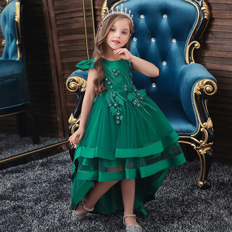 Платье для девочек на свадьбу с цветочным рисунком От 3 до 12 лет детское вечернее