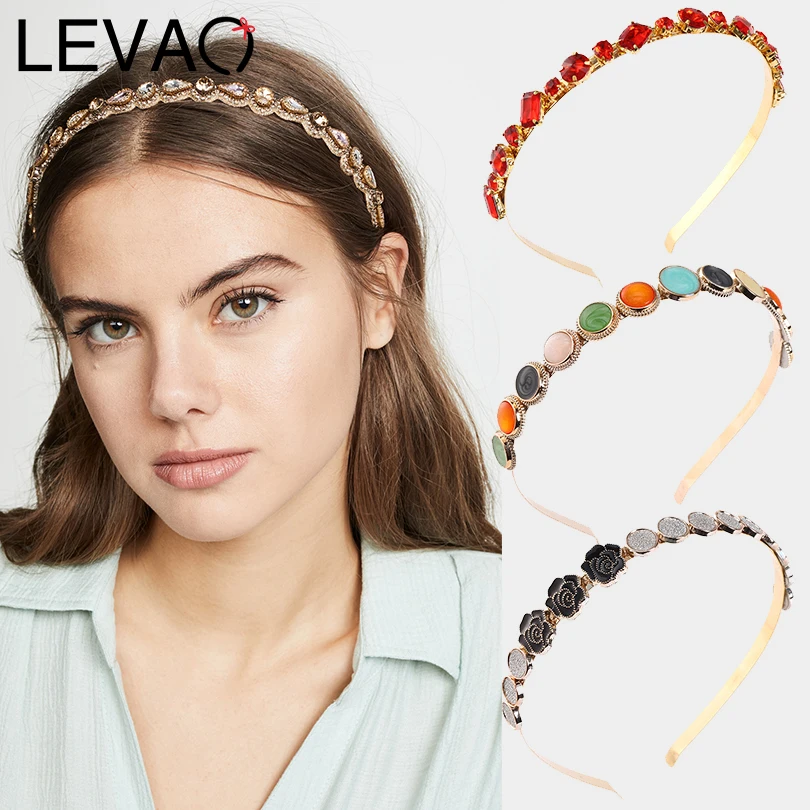 LEVAO барокко повязка на голову блестящая Принцесса Тиара для женщин повязки с