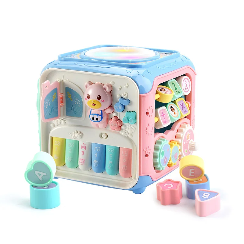 

Education and Wisdom Hexahedron Baby PlayGear 0-1 Half Shape Matching Building Blocks Rubik's Cube Story Learning Machine