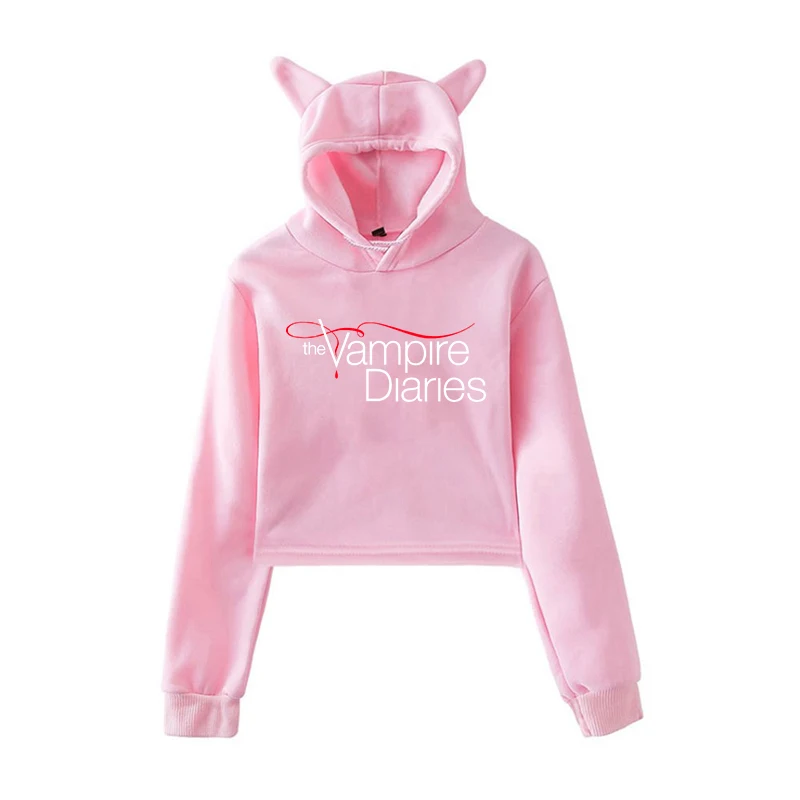 

The Vampire Diaries Hoodie Kpop Women Sweatshirt Spring Autumn Girls Pullover Casual Fleece Warm Printed Sportswear Tops