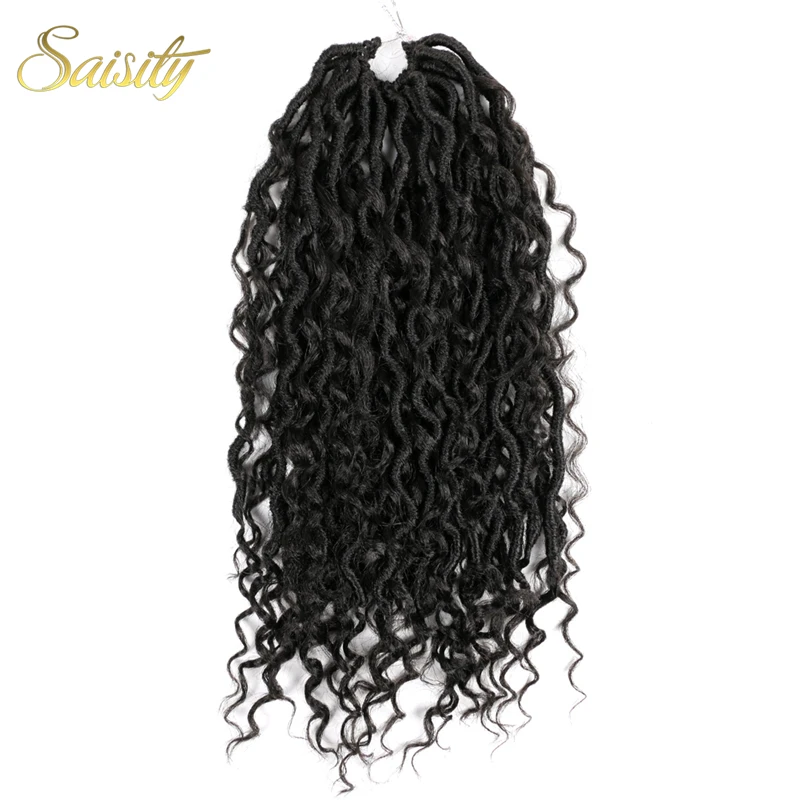 Saisity Goddess Crochet Hair Synthetic river faux locs Bouncy Braiding Bohemian Extension Havana styles |