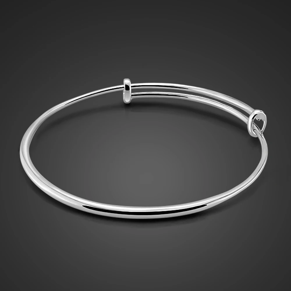 Браслет из серебра 925 пробы женский регулируемый размер|Гибкие и жесткие