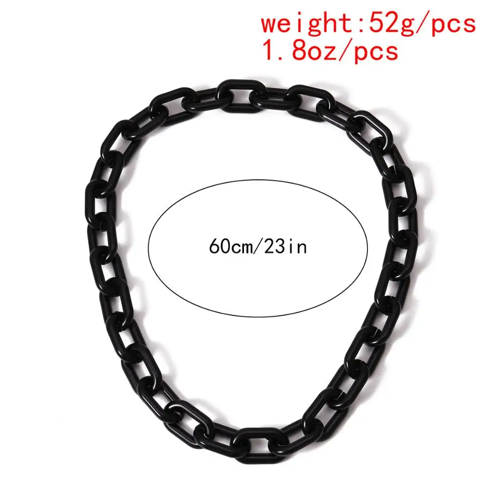 

Lacteo 2020 Fashion Acrylic Acetic Acid Choker Necklace 6 Color Resin Collar Chunky Thick Long Necklaces Jewelry for Women