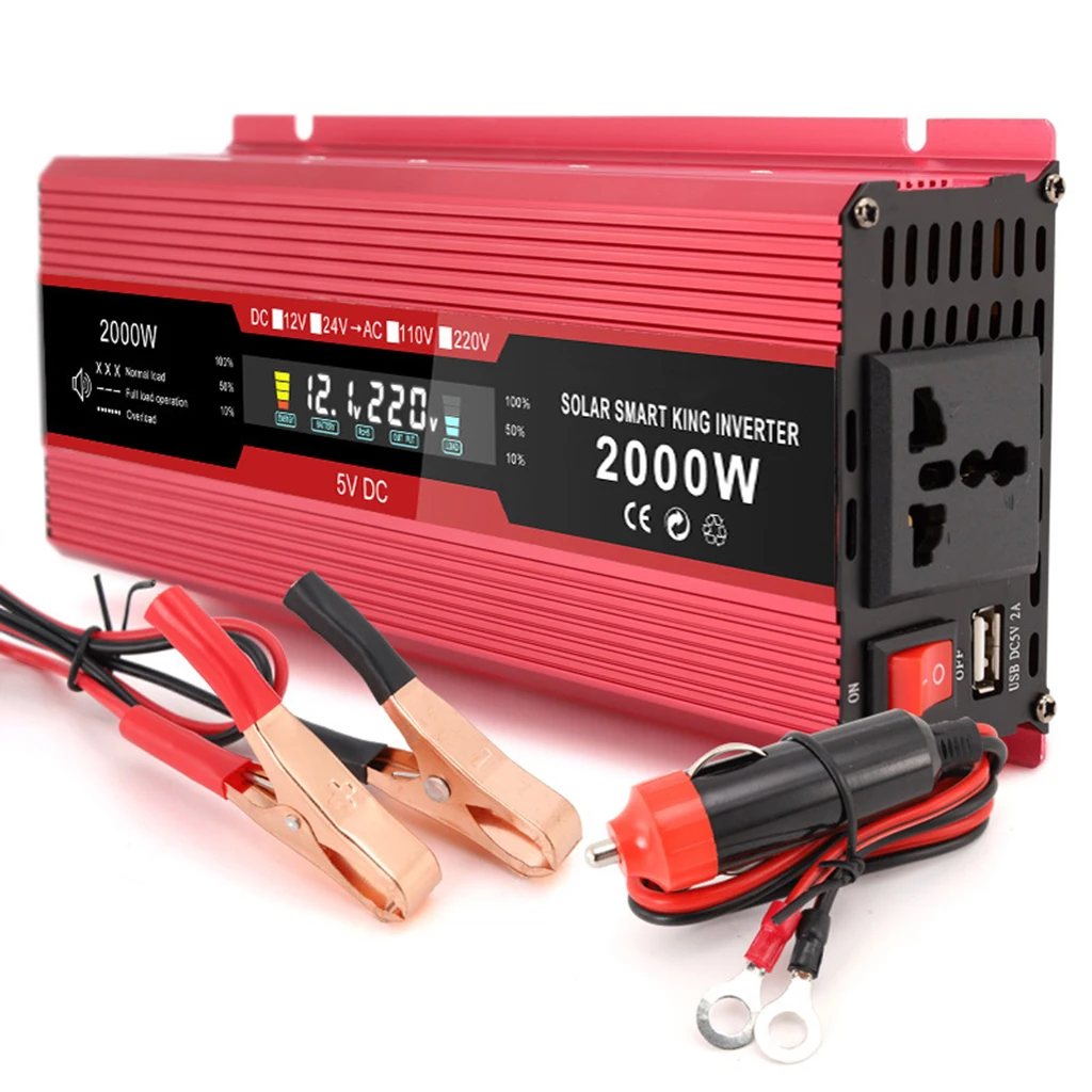 

1200W 2000W DC12V AC 220V PURE SINE WAVE POWER INVERTER WITH LCD DISPLAY