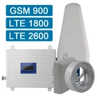 Трехдиапазонный ретранслятор сотового сигнала GSM, 4G, 4G, 4g, LTE, 900, 1800, 2600, мобильный телефон, 70 дБ
