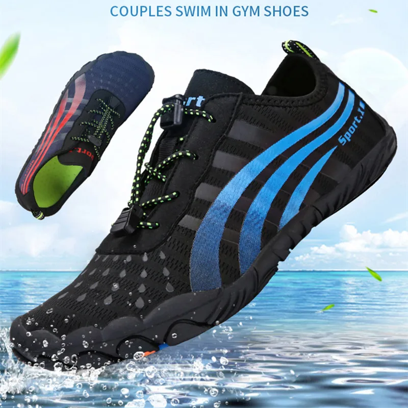 

Быстросохнущие пляжные кроссовки для мужчин и женщин, дышащая Спортивная обувь для треккинга и водных видов спорта, удобные нескользящие б...