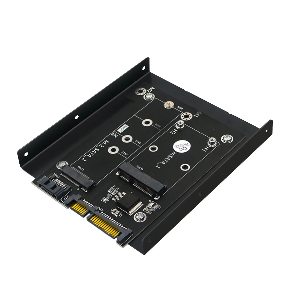 

Msata/M2 to SATA3 Adapter Replacement M.2 NGFF SSD Converter with 3.5-inch Hard Disk Bracket Computer Accessories