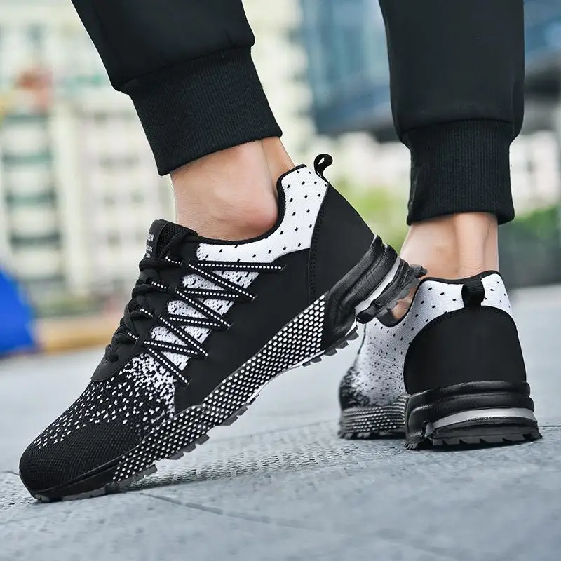 

Big Size Green Breathable Cheap Running Shoes Men Weaving Red Outdoor Marathon Sneakers Lightweight Keep Running Men Sport Shoes