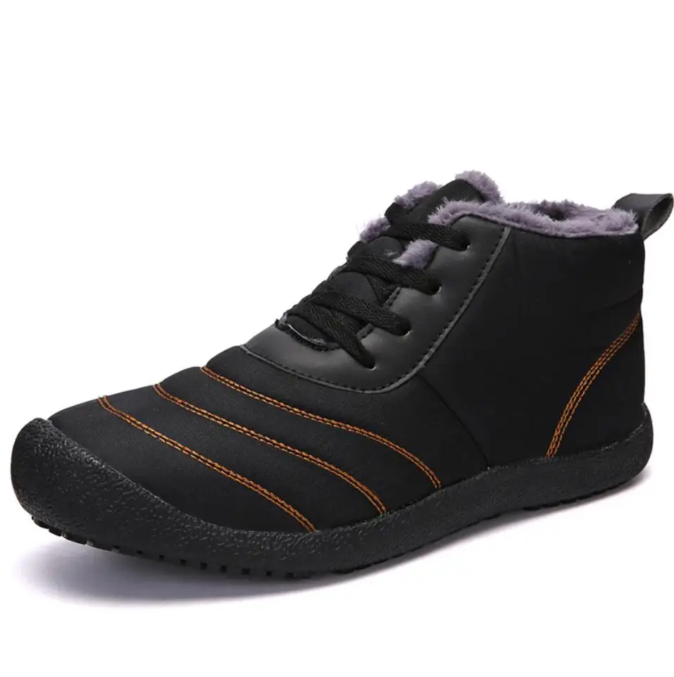 

big size 38-48 Winter Men'S sneaker For Men Boots Thick Fur Warm Ankle Boots Men Footwear Waterproof Snow Boots Botas Hombre