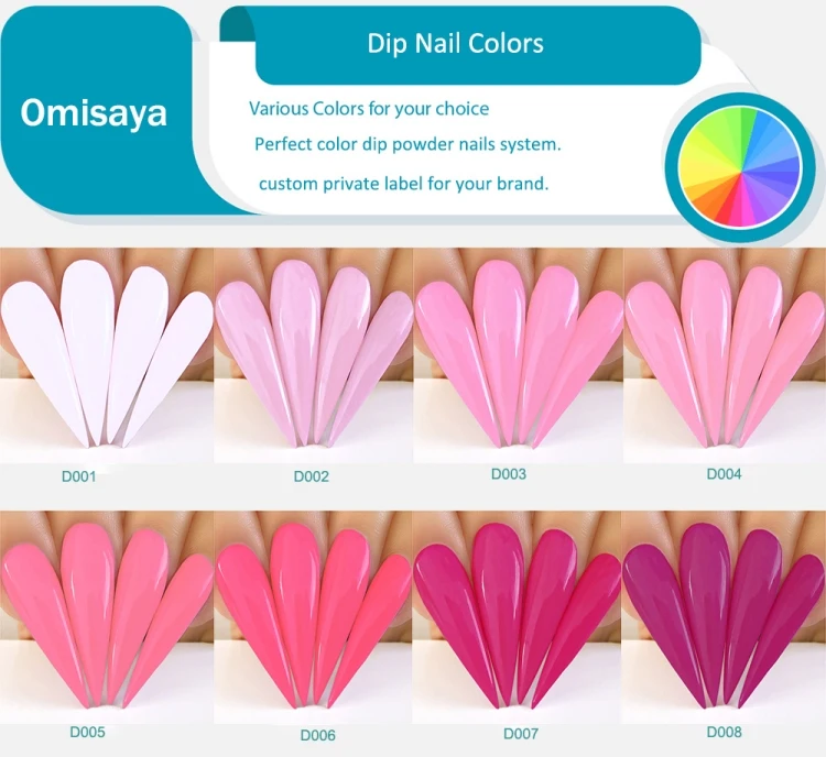 10 г x 28 шт. набор розовый/белый/прозрачный/блеск/телесный цвета Oumisaya ногтей погружения порошок системы(нет необходимости УФ/светодиодный светильник лампы лечения
