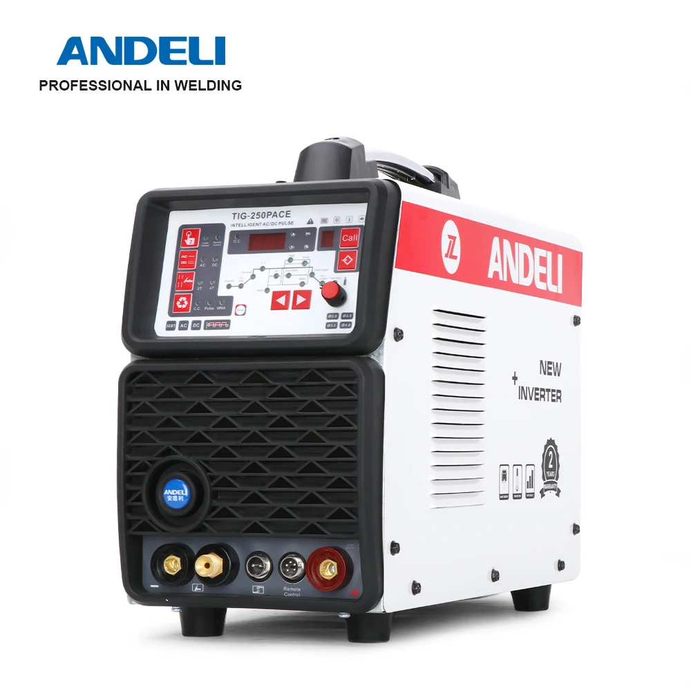 ANDELI TIG-250PACE Инвертор Цифровой AC DC Импульсная TIG сварка вольфрамовым электродом
