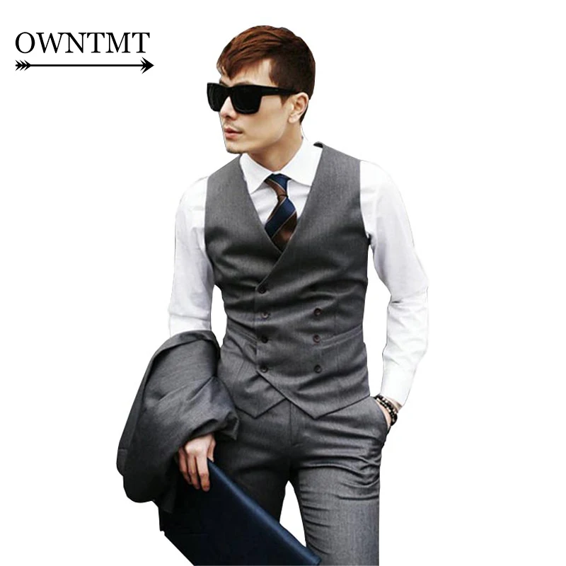 Жилет мужской двубортный приталенный деловой для свадьбы платье жениха жилет 6XL |