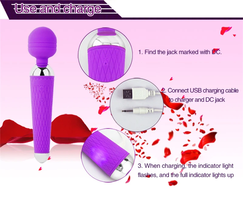 Волшебная палочка с USB зарядкой вибратор для точки G секс игрушки женщин