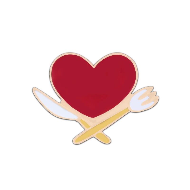heart Красные эмалированные булавки броши сердце вишня клубника цветок нагрудные булавки для женщин малыш воротник и сумка значок ювелирные изделия Лидер продаж брошка мультфильм - Окраска металла: heart