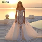 С открытыми плечами Свадебные платья Русалочки одежда с длинным рукавом кружевные аппликации свадебные платья с открытой спиной, платье с расширенным съемным подолом, свадебные аксессуары, свадебное платье, платья