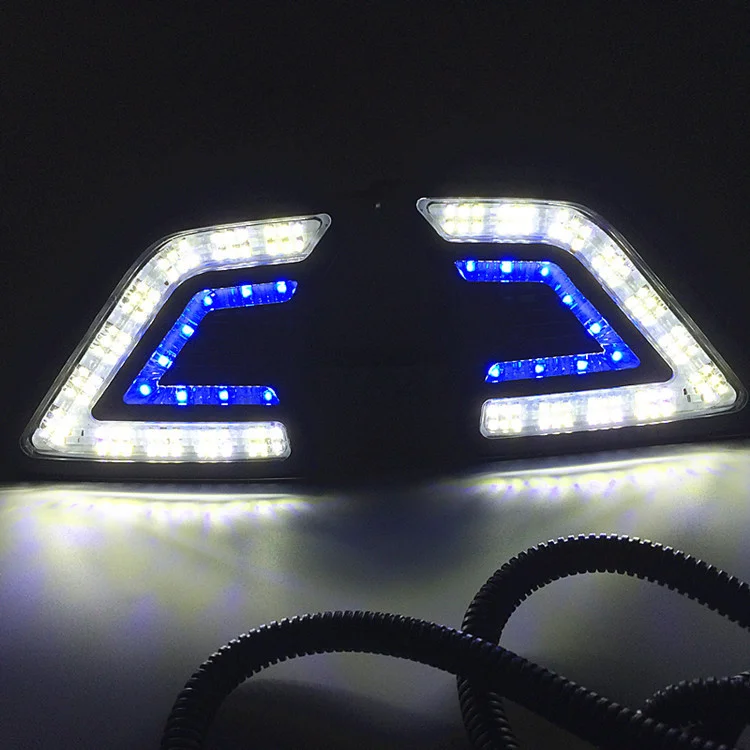 

free shipping, 2 pcs Double Light LED Daytime Running Light DRL For TOYOTA HILUX VIGO 2012-2014 1:1 Replacement