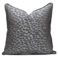 Satin  Luxury Sofa  Pillow case For LIving Room Chair High Quality Morden Cushion Cover 45x45 Home Nordic Decor Black